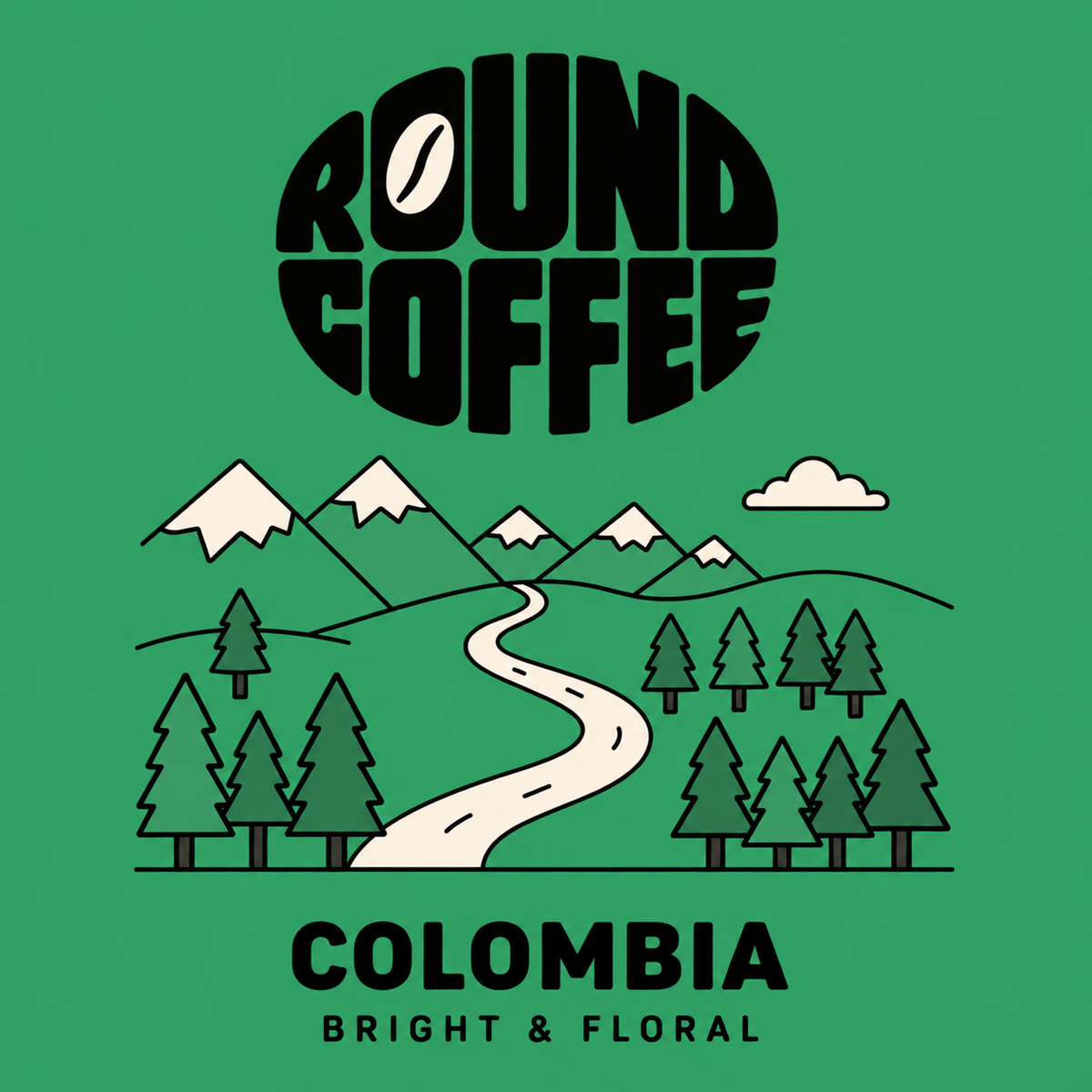 Colombia Road Round Coffee artwork