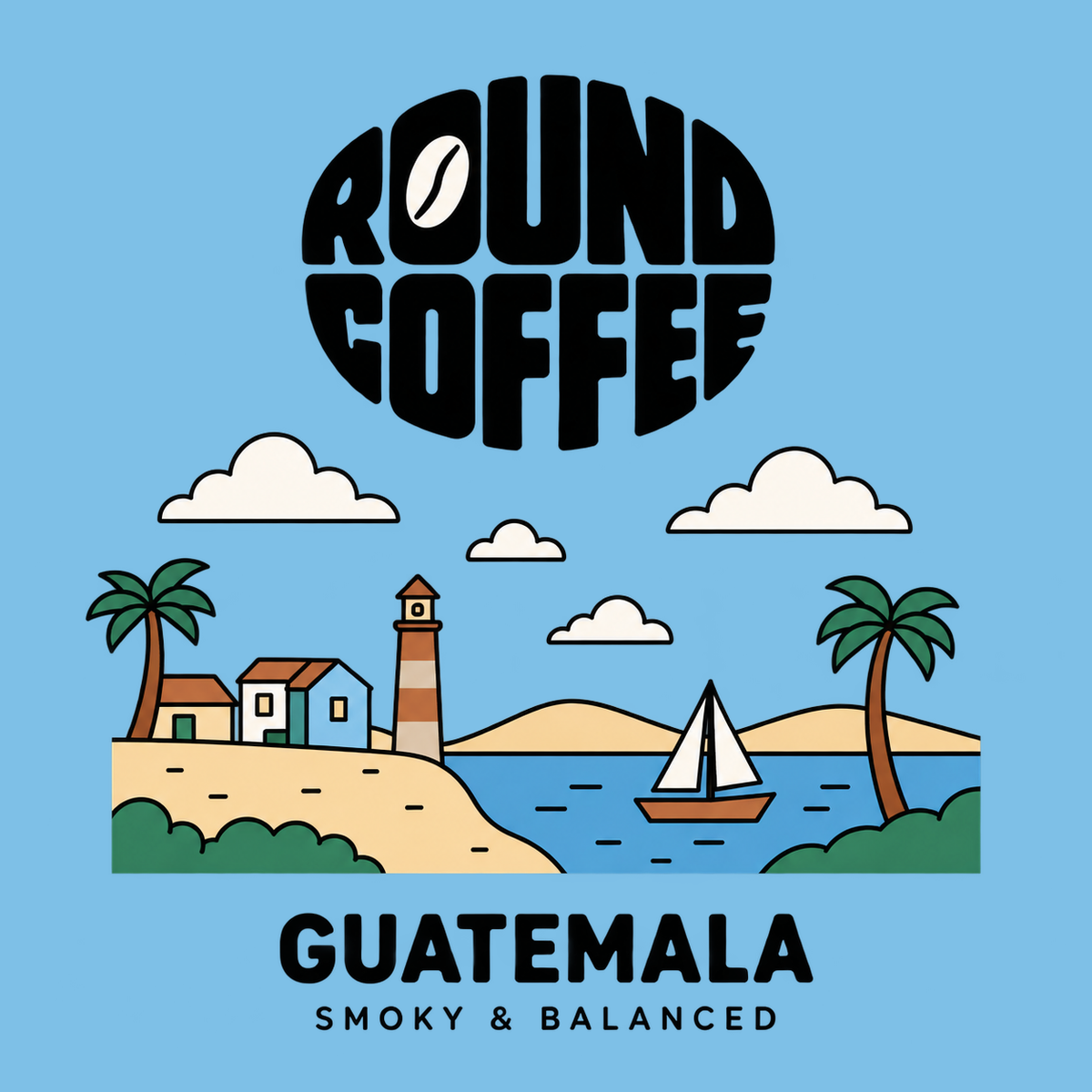 Guatemala Lake Round Coffee artwork