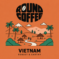 Vietnam Terraces Round Coffee artwork