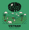 Vietnam Elephants Round Coffee artwork