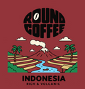Indonesia Volcano Round Coffee artwork