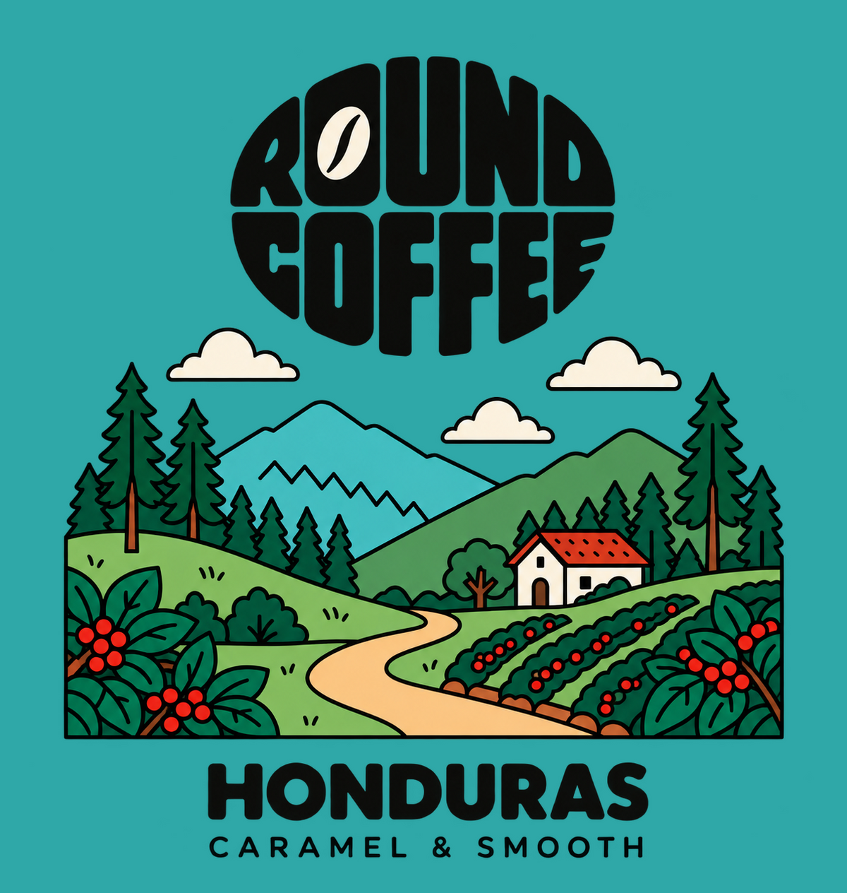 Honduras Round Coffee artwork
