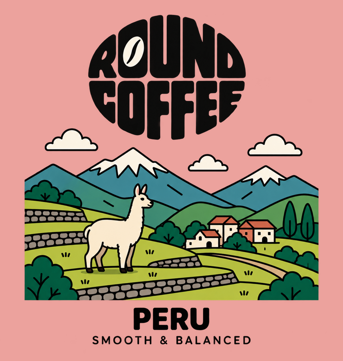 Peru Round Coffee artwork