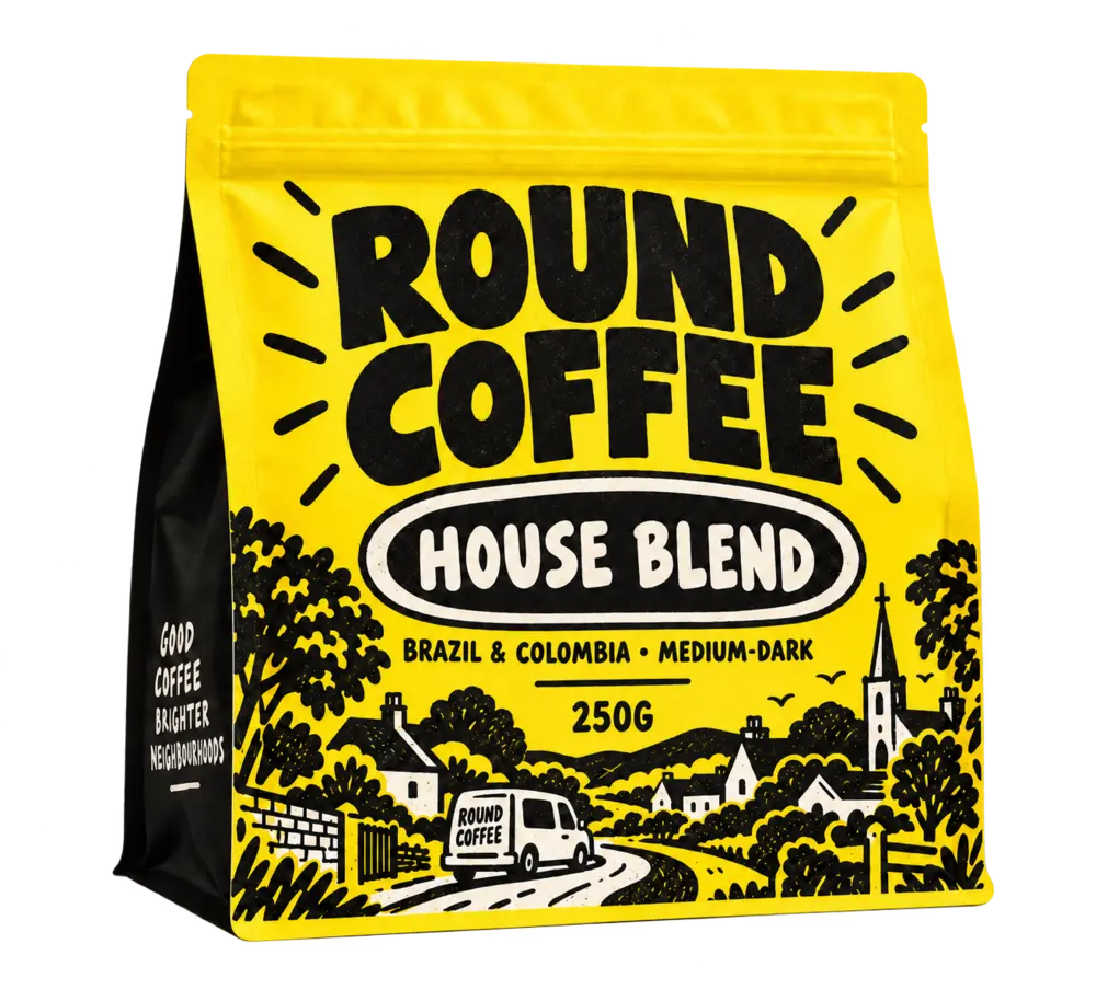 Round Coffee House Blend coffee bag